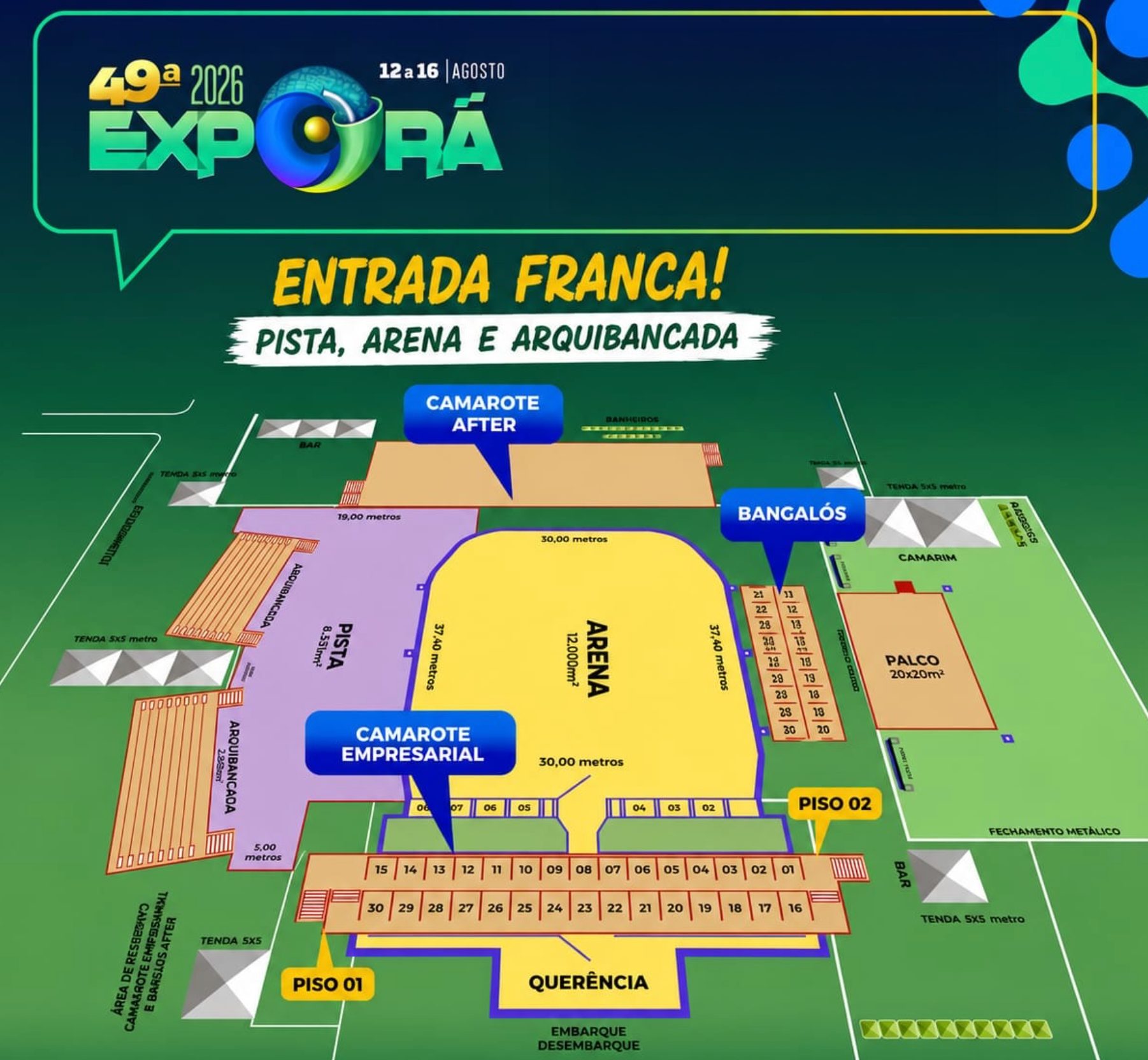 Mapa Shows Exporã 2026